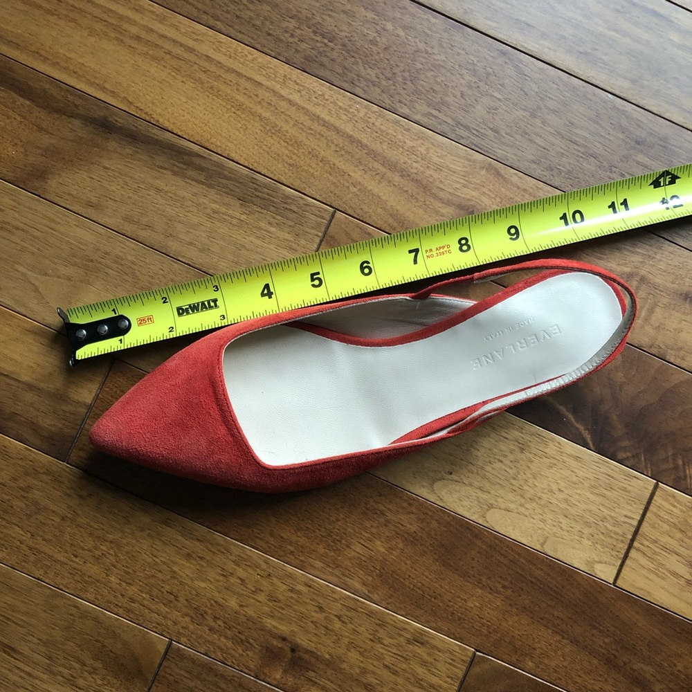 Everlane Red Pointed Slingback Flats - Picture 4 of 6